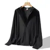 Ropa con protección solar UPF50 de seda helada para mujer, hilo original, nueva de verano, anti-UV, transpirable, ligera, chaqueta con capucha