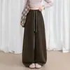 Calça Banana Preta Feminina 2026 Nova Outono Cintura Alta Fluida Emagrecedora Versátil Solta Preguiçosa Perna Larga Perna Estreita Calça Cimitarra