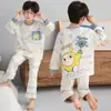 Pijama Infantil Cartoon para Meninos 2025 Novo Conjunto de Duas Peças com Calça de Manga Longa para Crianças Maiores Roupas de Casa