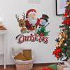 Fun-f247 caricatura Papá Noel alce nieve lema en inglés embellecimiento de dormitorio sala de estar pegatinas de pared al por mayor