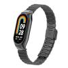 Adecuado para Correa Xiaomi Mi Band 8, Pulsera de Acero Inoxidable con Nudo de Bambú y Hebilla de Una Cuenta, Caja Metálica, Correa Xiaomi Mi Band 7