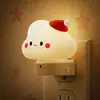 Luz Noturna RGB Gy101 Plug-In Nuvem Criativa Esmalte Quarto Infantil Luz de Cabeceira Sensor de Controle de Luz