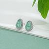 Tachia Real Pat Natural Blue Water Emerald Gourd Brincos Femininos Luz Luxo Alta qualidade Flash Zircônio Folu Jade Joia de Orelha