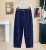 Moda Otoño 2026 Tallas Grandes Estilo Coreano Sueltos Elásticos de Mezclilla Pantalones para Mujer Tallas Grandes, Pantalones Dad Adelgazantes con Cintura Elástica