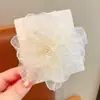 Color Super Vacaciones de Primavera Estilo Hada Flor Grande Pasador de Pelo Red de Pelo Atmósfera Pin Lateral Accesorios para el Cabello de Viaje