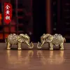 Enfeites de elefante um par de sorte para mesa de escritório casa sala de estar mesa animal de estimação para chá artesanato auspicioso decoração de escritório