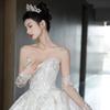 Vestido de Novia de Satén para Novias 2026 Nuevo Estilo Vestido Principal Textura de Alta Calidad Retro Francés Vestido de Novia sin Tirantes para Verano D113