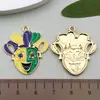 Acessórios para Joias DIY Rosto Sorridente Máscara de Baile Carnaval Liga de Zinco Esmalte Pena Pequena Chaveiro Transfronteiriço
