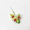 Flor Artificial Transfronteriza, Orquídea Mariposa de Tallo Único con Tres Flores Pequeñas, Textura de Película 3D, Decoración Floral para Mesa de Comedor, Materiales para Arreglos Florales de Jardinería