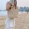 Bolsa de Palha Primavera/Verão 2026 Renda Vazada Bolsa de Praia Venda Quente Transfronteiriça Bolsa Feminina Estilo Praia
