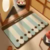 Alfombra de Piso para Baño Estilo Retro Americano, Alfombra Absorbente de Agua y de Secado Rápido de Tierra de Diatomeas para el Inodoro, Alfombrilla Antideslizante y Resistente a la Suciedad