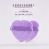 Esponja de terciopelo ultrasuave en forma de corazón para polvos sueltos, esponja de terciopelo suave redonda con flock para polvos fijadores, no absorbe el polvo, esponja para polvos