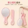 Set de Peine y Espejo Personalizado Peine de Peluquería Portátil Espejo de Tocador de Mano Color Macarrón Peine para el Cabello Infantil Venta al por Mayor