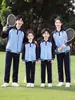 Provincia de Liaoning Ciudad de Jinzhou Estudiantes de Primaria y Secundaria Estilo Primavera y Otoño Uniforme Escolar Uniforme Designado Suelto Deportivo Conjunto de Tres Piezas