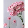 Estilo Europeo Diamante Rosa Flor Artificial Fondo de Boda Decoración Arreglo Floral Cascada Exhibición Sala de Estar Vitrina Hotel Acero Inoxidable