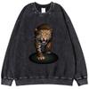 Moletom Crewneck Unissex de Venda por Atacado 360g, Estilo Vintage Outono e Inverno, Modelagem Solta, Para Casais, Casual Versátil Neutro em Gênero