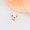Contas Rombos Facetadas de Ouro 18K Color-Preserving, Contas Espaçadoras de Cobre Banhado Color-Preserving, Acessórios de Contas para Pulseira Colar DIY