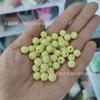 Contas de acrílico para doces cor creme contas redondas de cor sólida material para acessórios de joias de miçangas infantis DIY
