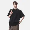 Camiseta de Manga Curta para Homens 2026 Verão Nova Marca de Moda Moda Solta Toque de Seda Gelada Camiseta Masculina
