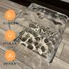 Acrílico Ondas de Agua Taburete Pequeño Taburete Bajo Hogar Taburete para Vestidor Taburete Transparente para Baño Baño Impermeable Cambiador de Zapatos Taburete Pequeño