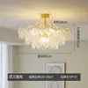 Lustre de Cristal de Luxo Leve Estilo Francês para Quarto Principal, Luminária Elegante Vintage Cor Creme para Sala de Estar, Tendência 2025 Novo Modelo de Iluminação