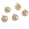 Colgante con patrón de dragón bañado en oro de 14K que conserva el color, accesorio para pulsera hecha a mano, colgante de collar