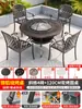 Mesas y Sillas para Barbacoa de Exterior de Aluminio Fundido Mesa de Patio para Barbacoa de Carbón Comercial para Exteriores Mesa de Patio Parrilla de Carbón para Jardín
