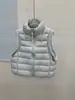 Chaqueta de Plumón Pinghu 2026 Otoño/Invierno Nuevo Estilo 90% Plumón de Pato Blanco Chaleco de Punto Patchwork Moda Chaleco para Mujer