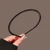 Diadema Negra Casual, Banda para la Cabeza Unisex para Lavado Facial, Pasador Invisible Nuevo 2025, Coleta de Verano