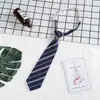 Gravata Plaid JK Ajustável para Uniforme Estudantil Feminino, Gravata Listrada Estilo Japonês, Gravata Estilo College para Homens, Curta Estilo Ins