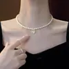 Collar de Perlas de Agua Dulce Naturales para Mujer, Gama Alta, Lujo Ligero, Nicho, Moda Minimalista, Cadena Versátil para Clavícula