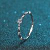 Anillo de Plata de Ley 925 con Moissanita para Mujer, Joyería Versátil de Lujo Ligero de Nicho, Joyería Transfronteriza Estilo Ins al por Mayor, Carácter de Bendición