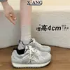 Cordones de Cuero Genuino Zapatos Estilo Alemán Rojos Zapatos de Mujer Hacen que los Pies Parezcan Más Pequeños Zapatos Forrest Gump Otoño 2026 Nuevos Zapatos Deportivos Casuales Versátiles