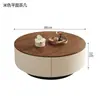 Mesa de centro estilo medieval para sala de estar, mesa de centro estilo lujo ligero moderno, mesa de centro de madera de nogal antigua simple de alta gama estilo italiano