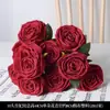 Flores Artificiales Rojas para Boda Cuidadosamente Seleccionadas, Flores Falsas de Gama Alta Color Rojo Vino Tinto, Flores Decorativas Chinas Nuevas para el Hogar