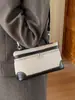 Bolsa Caixa de Pônei Patchwork Estilo Coreano Tendência com Design de Luxo, Bolsa Quadrada Pequena de Nicho, Versátil para o Trabalho e Uso Diário, Bolsa Transversal