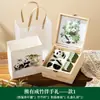 Bote de té de cerámica con diseño de panda de dibujos animados, tarro sellado para almacenamiento de té, regalo de ceremonia de inauguración, regalo promocional con impresión de logotipo