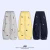 Jiuan / Dachshund Americano Bordado Scimitar Pantalones de Chándal para Hombre y Mujer Hiphop High Street Holgados de Pierna Ancha Pantalones Deportivos