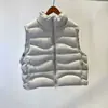 Chaleco de Plumas Grueso para Mujer 90% Plumón Nueva Moda Cálido Holgado Sin Mangas Corto