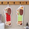 Toalla de Mano Dachshund Linda Bordada Dibujos Animados Colgable Toalla Pequeña Suave Absorbente Paño de Limpieza para Cocina Baño