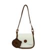 Bolso cruzado de un solo hombro para mujer, Bolso de alta gama para mujer, Bolso de moda nuevo con textura de nicho, Bolso de mano estilo western Negro