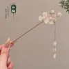 Horquilla de Pelo con Borla Floral, Nuevo Estilo Chino, Estilo Antiguo, Horquilla de Gama Alta de Nicho, Horquilla de Madera, Hanfu, Cheongsam, Accesorio para el Cabello para Mujeres
