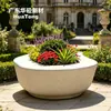 Cimento Especial de Alta Resistência para Engenharia Vasos de Flores Qualidade Rigorosamente Controlável Paisagismo Externo Verdejante Suporte para Plantio Personalizado de Flores
