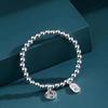 Pulsera de Cuentas de Oro de Plata 925 Accesorios Marca Nafufu Pulsera de un Círculo Simple a la Moda ins