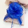 Tamaño Grande Transfronterizo 50 Colores Lisos Organza Flores de Bola Tridimensionales Regalos Navideños Decoración de Bodas Flores Tiradas a Mano