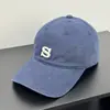 Gorra de béisbol coreana de nicho con bordado de la letra S, gorra de pico de pato, sombrero unisex de protección solar diaria, hace que la cara se vea más pequeña, sombrero para viajes y desplazamientos