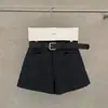 Novedad 2025 Pantalones Cortos de Lana para Mujer, Shorts de Traje Adelgazantes de Cintura Alta para Otoño e Invierno, Pantalones Casuales de Pierna Ancha, Shorts tipo Bota con Cinturón