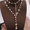 Nuevo collar para mujer largo moda coreana pequeño aroma cadena colgante accesorios Europa y Estados Unidos perla grande colgante suéter venta al por mayor