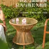 Mesa y sillas de exterior patio jardín balcón sillas de ratán juego de mesa y sillas de té sillas de estilo chino para ocio al aire libre mesa y sillas de exterior