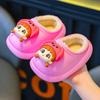 Pantuflas de Algodón para Niños Otoño e Invierno Pantuflas Mao de Talón Medio con Bolsa Trasera para Niños Pantuflas de Algodón Lindas para Bebé